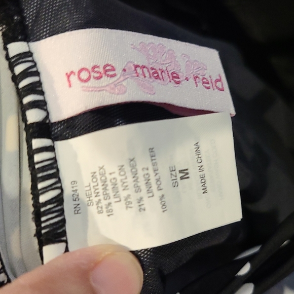 Rose Marie Reid Polka Dot One Piece Swimsuit Sz. M - Picture 4 of 11